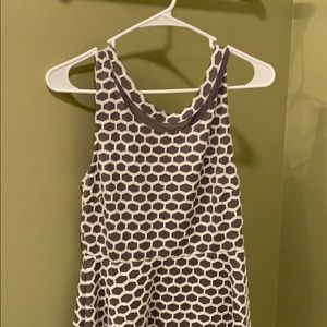 Gray and white dress